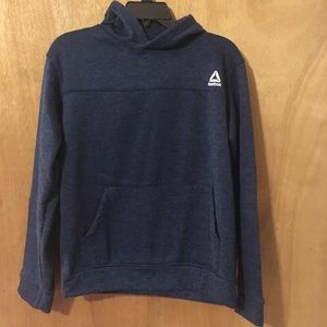 Boys Reebok navy blue heather hooded sweatshirt size 18-20